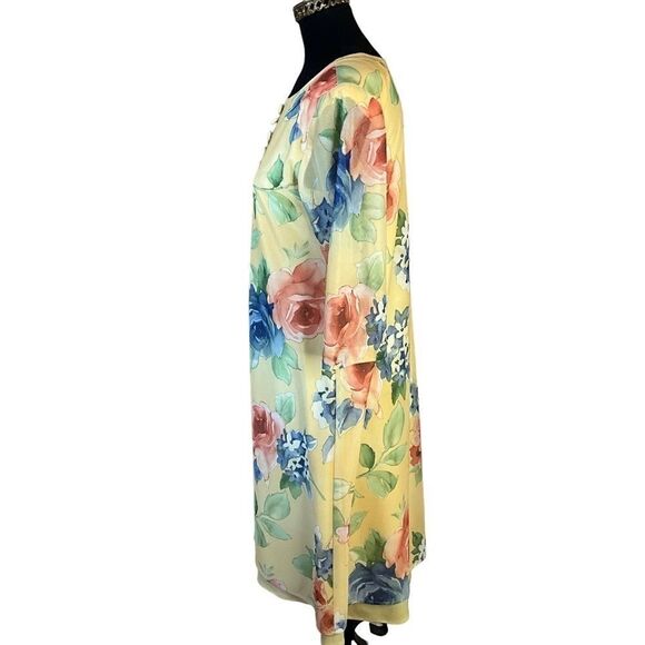 WESTSIDE Clothing Company Dress Size 10P Vintage 1980s Yellow Floral - Picture 10 of 13